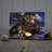 Zebediah - Puppy Pirate 8x6 Mini Lighted Easel Back Canvas