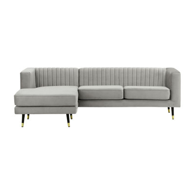 Monaville 4 Seater Velvet Sofa & Chaise