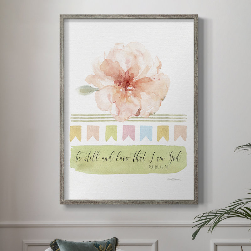Be Still Framed Print - Solid Wood, 15" H x 12" W