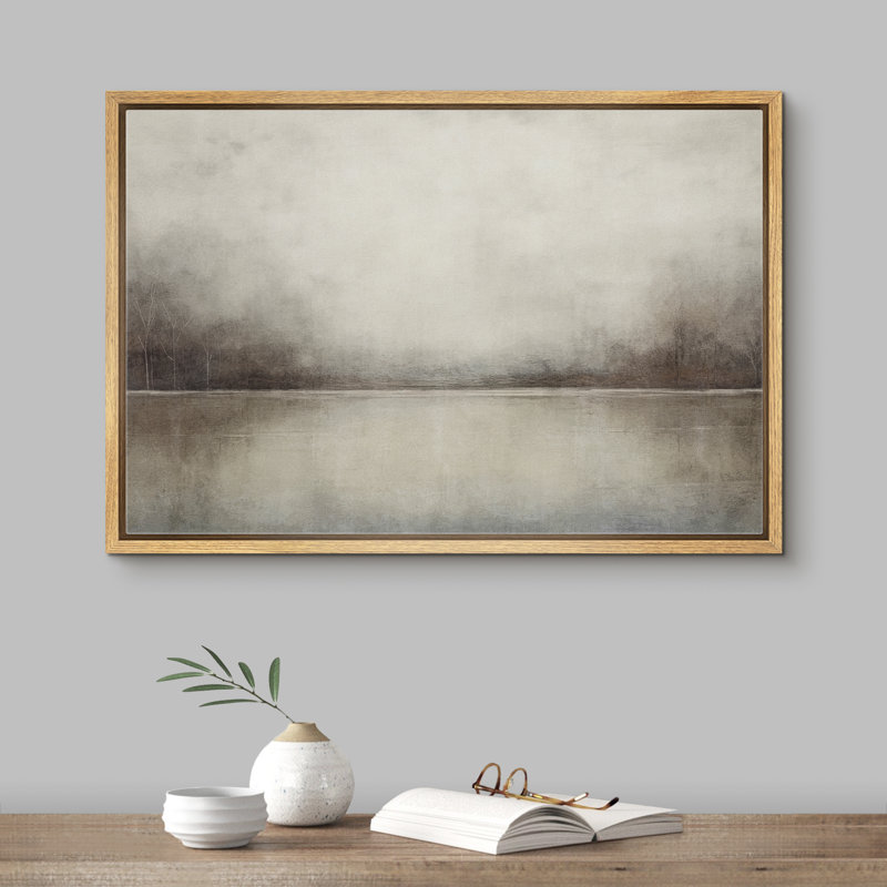 «Abstract Forest Lake Landscape Wilderness Impressionism Traditional Scenic» sur toile, Naturel, H 24 po x l 36 po