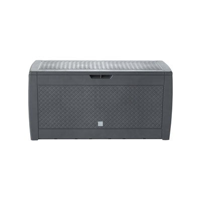 Alfresco Home 82 Gallon Water Resistant Resin Lockable Deck Box with Wheels in Gray by Alfresco Home