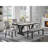 OCEANIC LIGHT GREY DINING BENCH