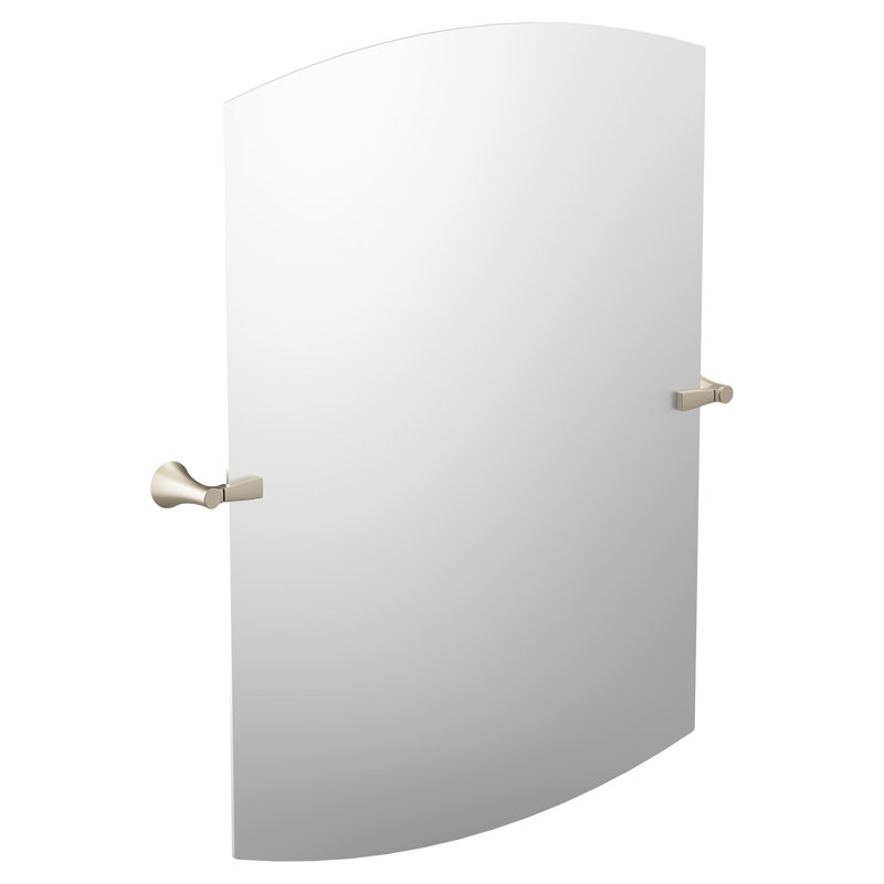 Miroir de salle de bain Flara, Nickel brossé
