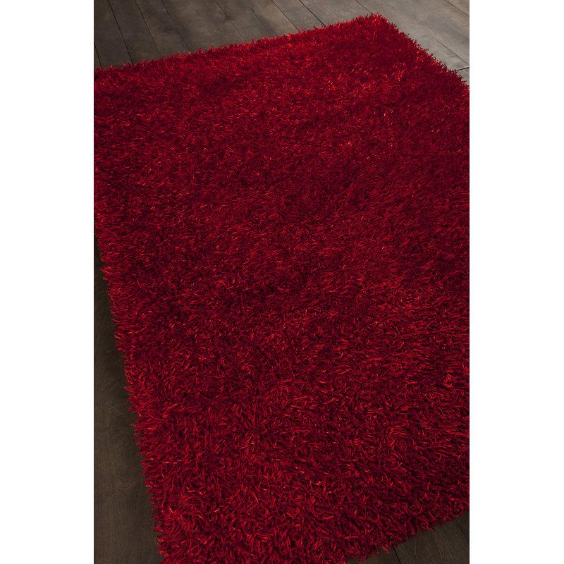 Tapis rouge tissé à la main Everly Quinn Fanetta, Rectangle 7 pi 9 po x 10 pi 6 po