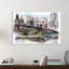 'Skyline II' Watercolor Painting Print on Wrapped Canvas-23683020