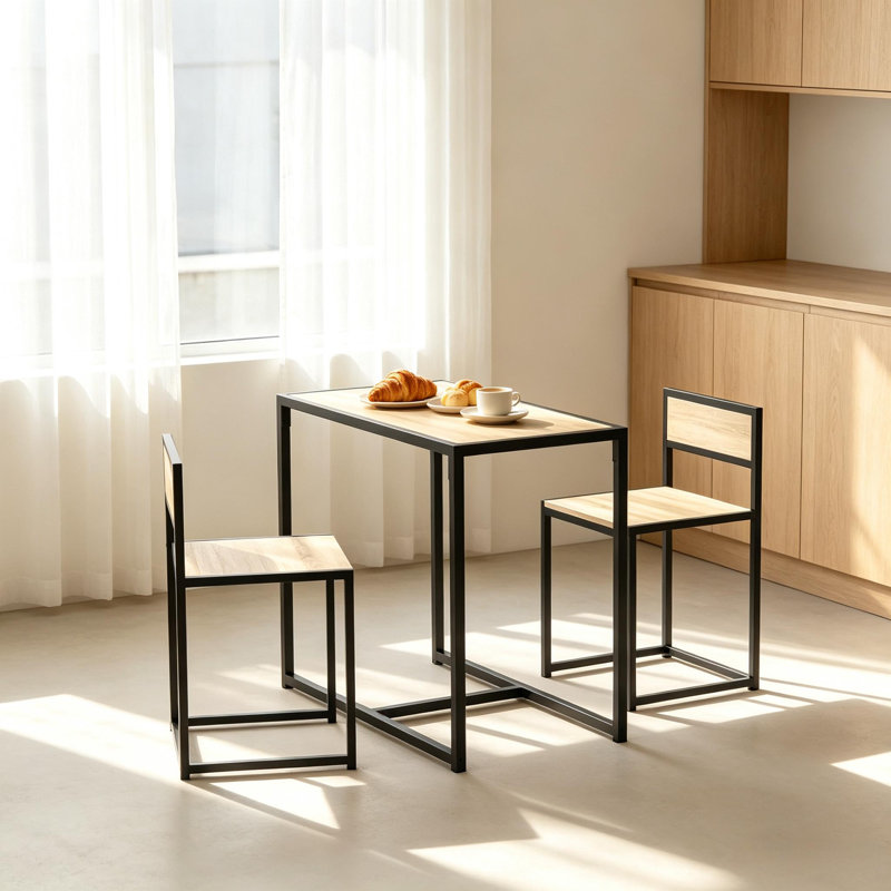 Ensemble de table et chaises minimaliste 3 pièces, ensemble de meubles de cuisine, ensemble de meubles de salle à manger, ensemble de meubles de conversation