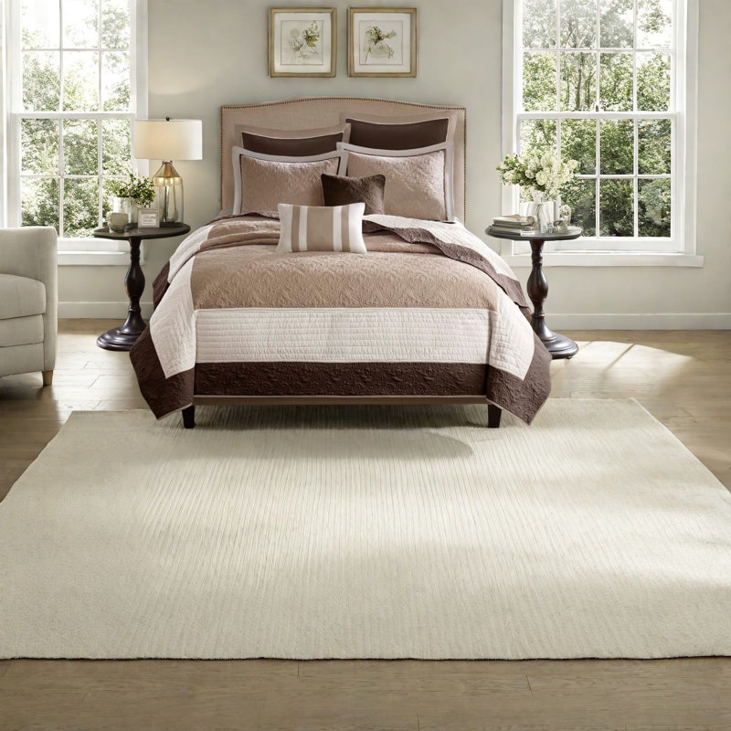 Ensemble de literie confortable 7 pièces, courtepointe réversible en coton, style traditionnel pour la maison
