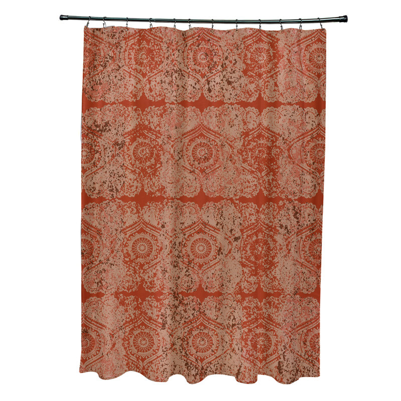 Rideau de douche Harrel, Orange / rouille