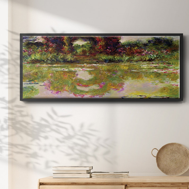 Rose Arches at Giverny, 1913, toile tendue avec châssis de qualité supérieure-449MONET-, Toile tendue noire