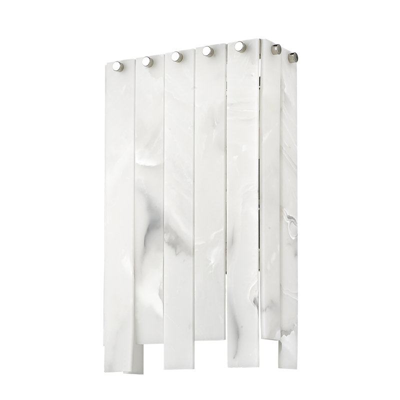 Applique murale encastrée 4 lumières en acier, Nickel poli