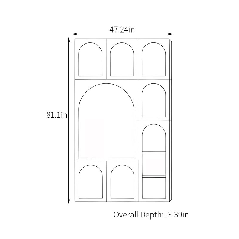 Modern creative arched open bookcase