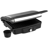 HomCom 13.75'' Non Stick Electric Grill Sandwich Maker with Lid