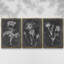 Slate Floral II, ensemble de 3 toiles encadrées sur toile-97706449-97706445