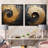 Gold Black Spiral Poteries - Abstract Spirals Square Collage Set Of 2-101846913-101846912