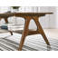 Table basse Mid-Century moderne en bois avec tablette