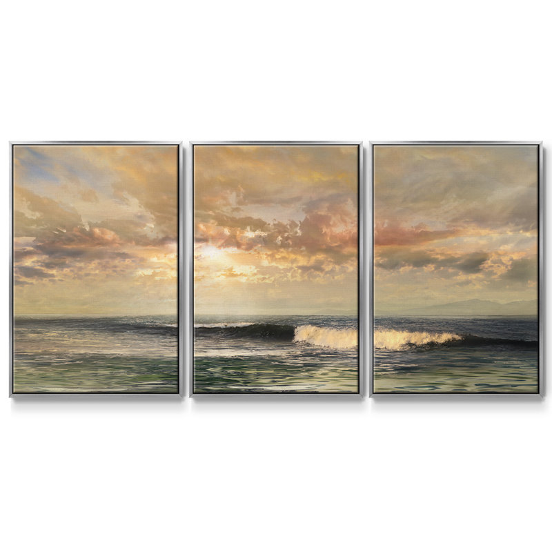 Serenity - 3 pièces avec cadre flottant, H 24 po x l 48 po x P 2 po, Argent