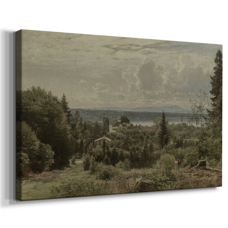 Paysage rétro - DCCCX, H 9 po x l 13 po, Toile tendue