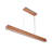 LED 48 inch wood paint linear chandelier