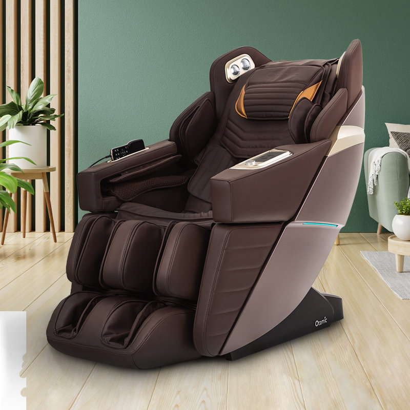 Black Faux Leather 3D Signature Massage Chair with Zero Gravity Recline