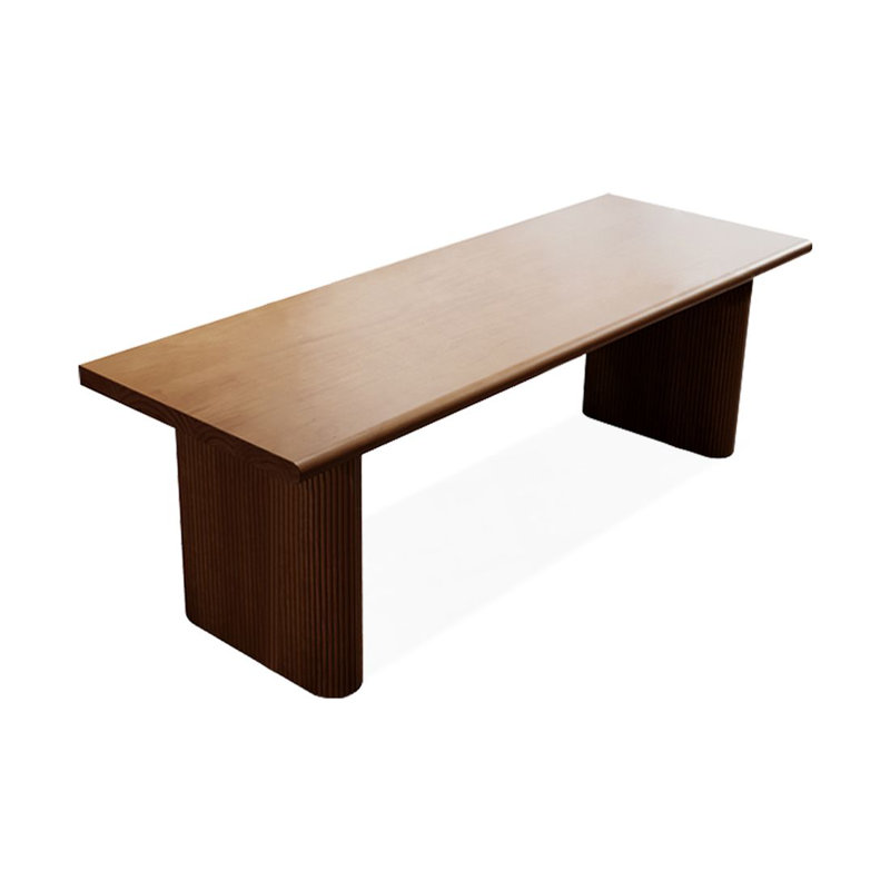 Bureau d'écriture rectangulaire en bois massif noyer, H 29,53 po x l 78,74 po x P 23,62 po