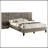 Light Brown Upholstered Queen Wall Panel Bed