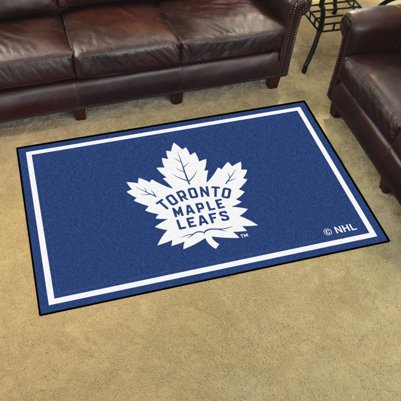 Tapis de porte antidérapant intérieur NHL, Maple Leafs de Toronto, Rectangle 5 pi x 7 pi 8 po
