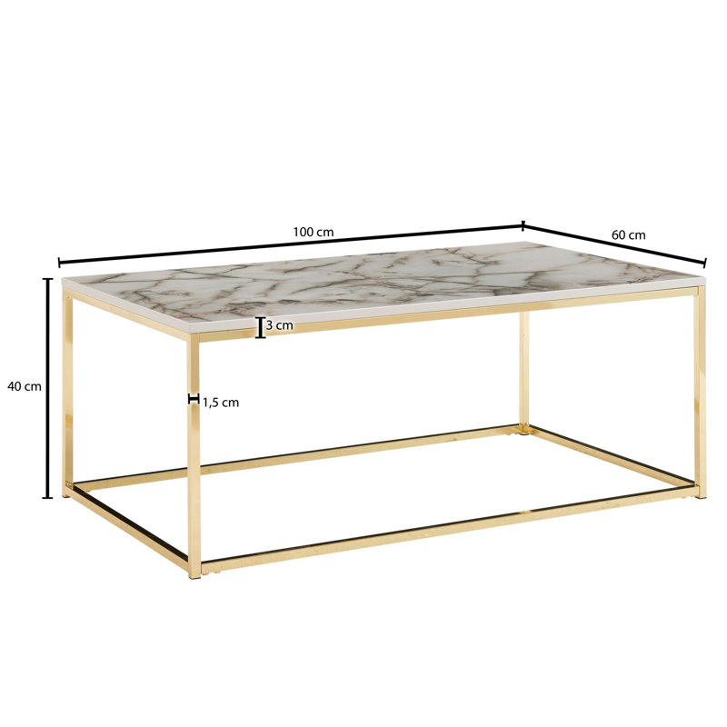 Gatsas Frame Coffee Table, Yellow