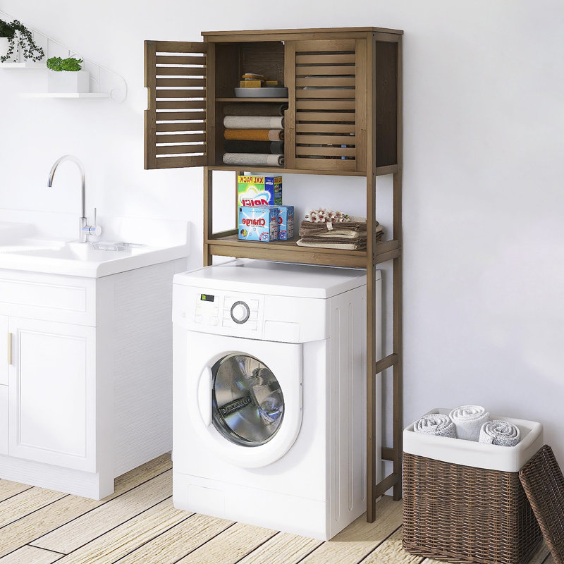 Aaradhya Freestanding Over the Toilet Storage, Walnut