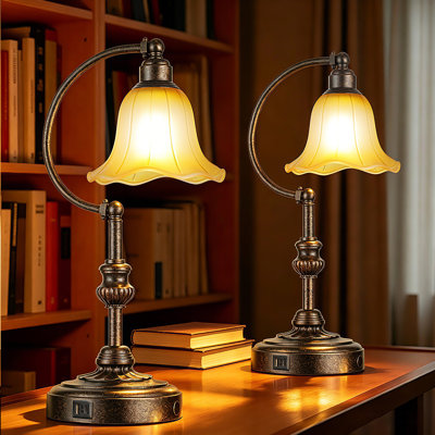 Touch Control Table Lamp with USB Ports