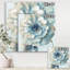 Indigold floral, peinture à l'aquarelle sur toile - aquarelle fleur II-55952384