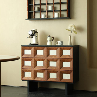 Geometric Contrasting Colour Accent Chest