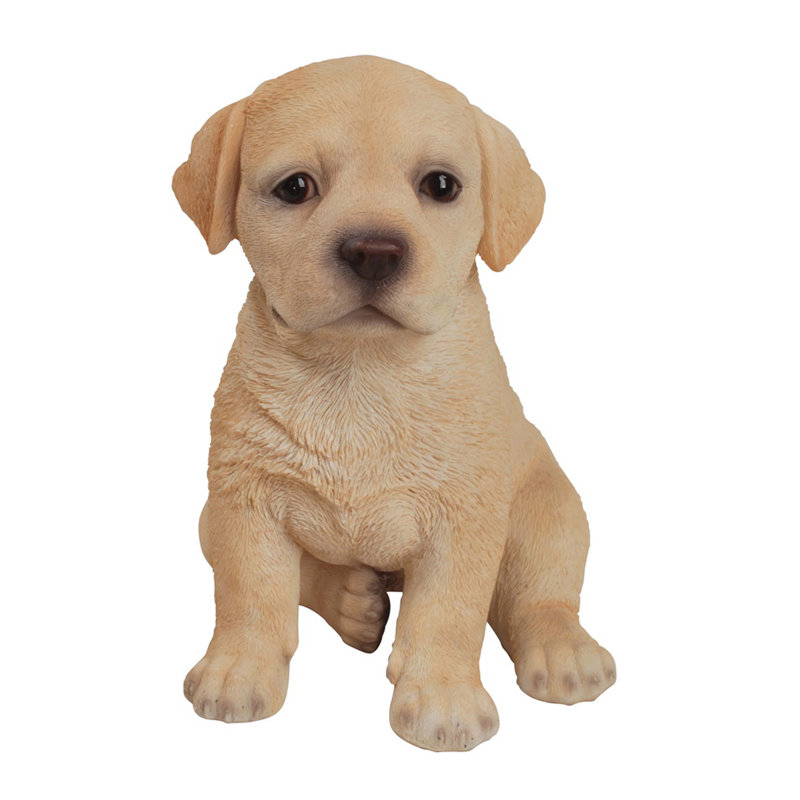 Statue chiot jaune labrador