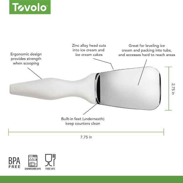 Tovolo Tilt Up Ice Cream Spade, White