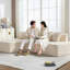 Canapé modulaire à compression avec méridienne confortable, canapé à compression irrégulière en forme de L avec siège profond, canapé-lit modulaire minimaliste pour salon, chambre à coucher, salon, salon, ivoire-152999534