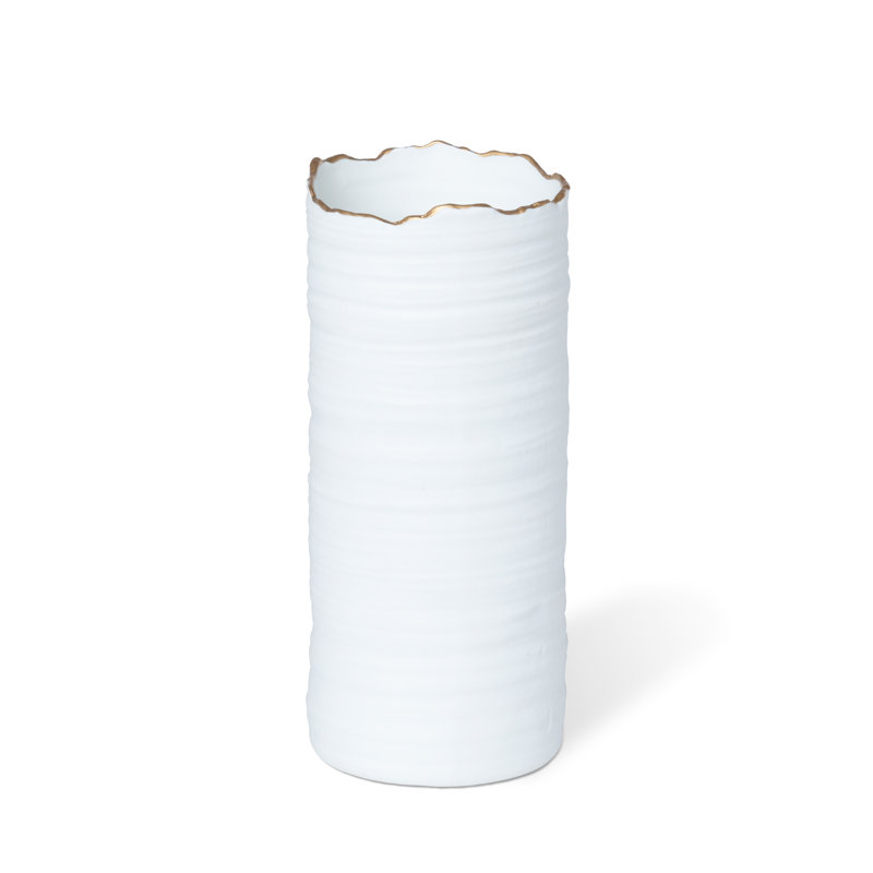 Gilded Porcelain Table Vase