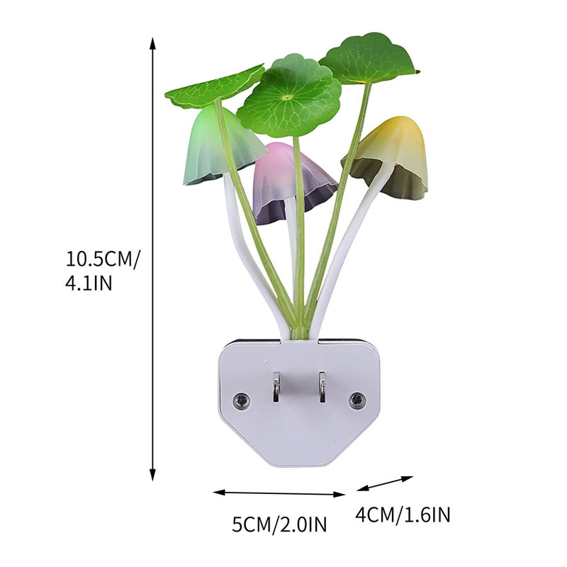 Night Light Light Control Leaf Light LED Color Changing Night Light US Plug