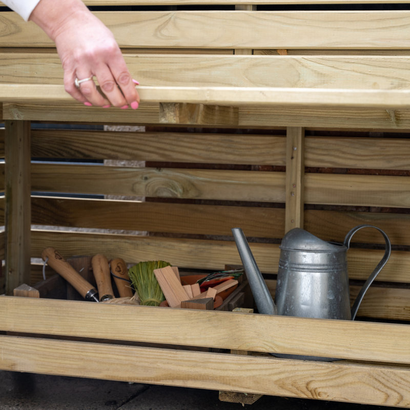 Wood Planter Box, 91.1cm H x 120cm W x 40cm D