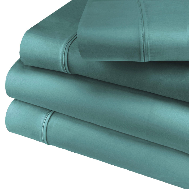 Superior 600 Thread Count Cotton Blend Sheet Set, King, Teal