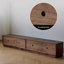 Simple black walnut wooden TV cabinet-1837184060
