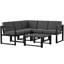 Ensemble de conversation modulaire 6 pièces avec coussins Tejas