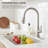 Modern High Arc Kitchen Faucet with Pull-Down Sprayer(Set of 2)