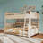 Full XL over Queen Bunk Bed with Integrated Shelving, Color-Changing Lights and Pegboard-608489221