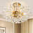 Kuol 6-Lights 17.7" Modern Dimmable Crystal Champagne Flower Semi Flush Mount Ceiling Light-1716669330