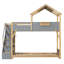Lit superposé avec escalier intégré, panneau de rangement latéral et lumières DEL-114651792-114651793