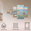 Ensemble de 5 panneaux muraux - Marcus Jules «Master», art mural sur toile pour salon, chambre à coucher ou bureau 