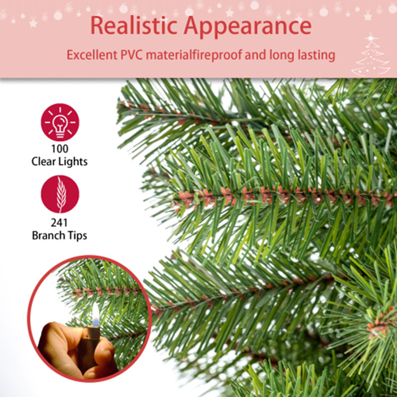6ft Artificial Christmas Tree hinged