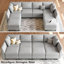 Canapé-lit modulaire convertible Aurora Chenille-106913436-106913481