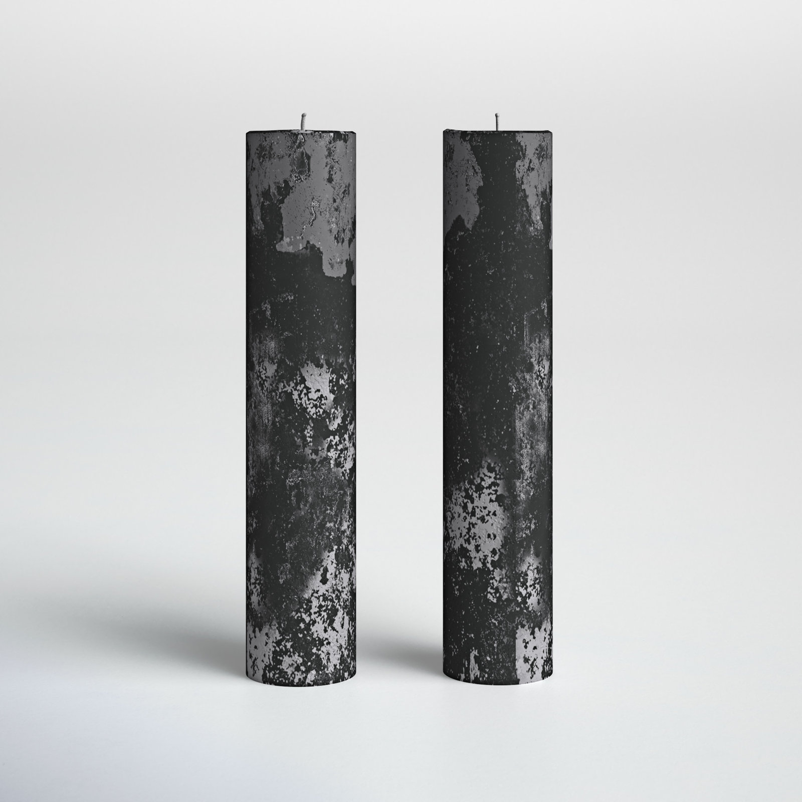 Unscented Pillar Candle, 13.75" H x 2.75" W x 2.75" D, Black