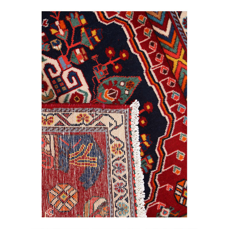 Fine Hand knotted Persian square Abadeh rug 2'X 2'
