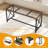 Marina 70.9'' Rectangle Farmhouse Dining Table With Strong Metal Frame For 6-8